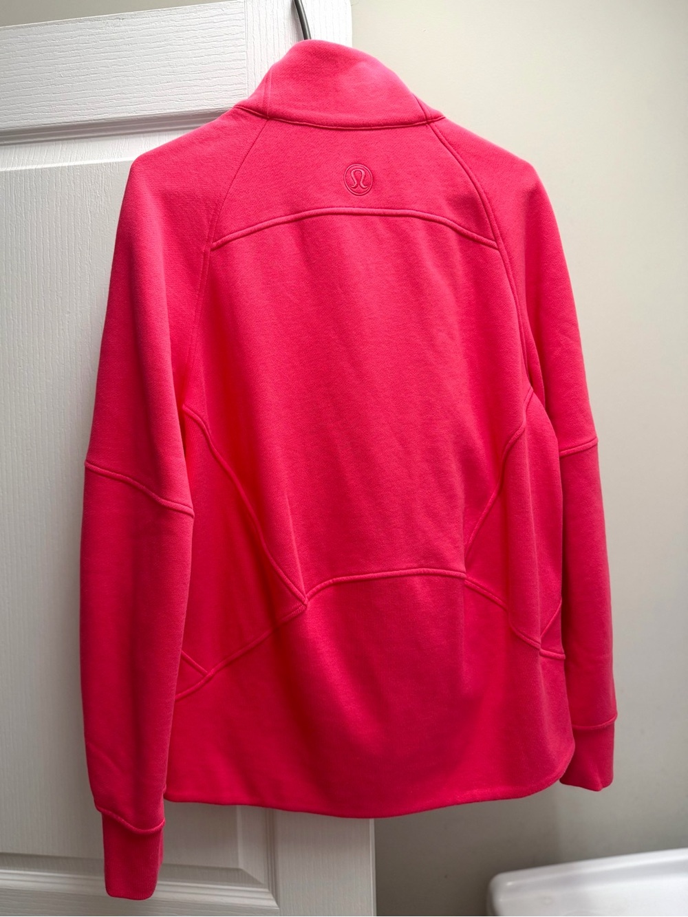 Lululemon Scuba Jacket (Funnel Neck) in Lipstick or Prazzi Pink - Picture 3 of 3